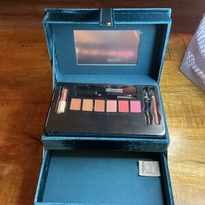 Blue Velvet Jewelry/Makeup box compartment